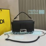 Replica Fend--i Baguette Black Crossbody Bag Medium Size